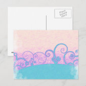 carte postale fantaisiste grunge pastel (Devant / Derrière)