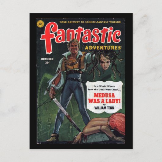 Carte Postale Fantastic Adventures - 1951-10_Pulp Art (Devant)
