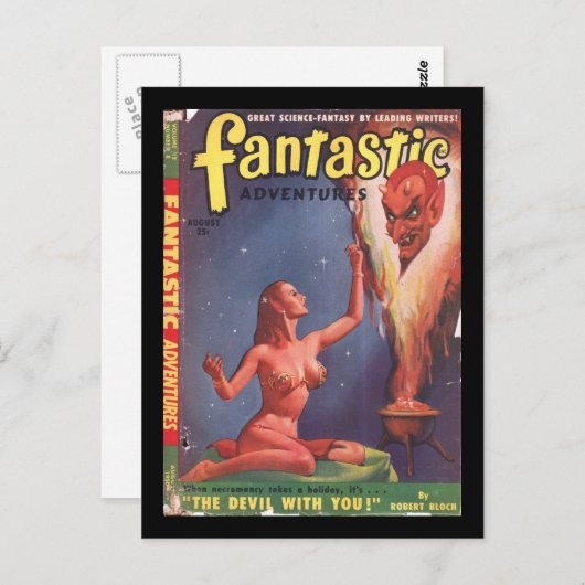 Carte Postale Fantastic Adventures v12 n08 (août 1950)_Pulp Art (Devant / Derrière)