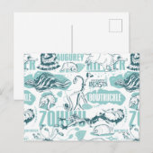 Carte Postale Fantastic Beasts Motif bleu (Devant / Derrière)