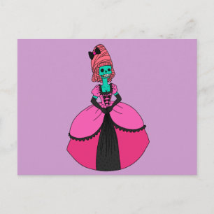 Carte Postale Fantastique Dame du crâne