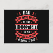 Carte Postale Fantastique Fête des pères Chemise Papa de Fille F (Devant)