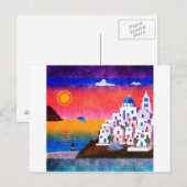 Carte Postale Fantastique île grecque (Devant / Derrière)