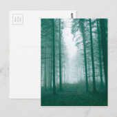 Carte Postale Fantasy forest with fog in Green (Devant / Derrière)