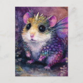 Carte Postale Fantasy Hamster Dragon Watercolor (Devant)