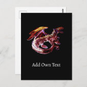 Carte Postale Fantasy Ruby Reds Dragon (Devant / Derrière)