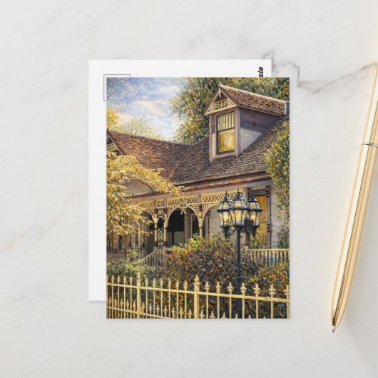 Carte Postale Fantasy Victorian Gingerbread I (Devant/Arrière en situation)