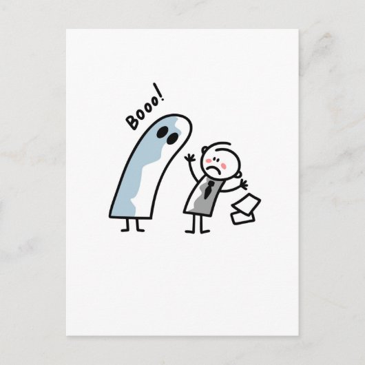 Carte Postale Fantôme au bureau (Devant)