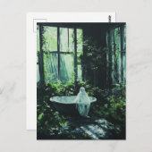Carte Postale Fantôme dans la baignoire de la maison abandonnée (Devant / Derrière)