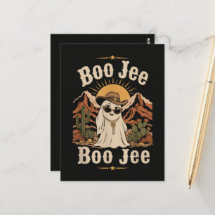 Carte Postale Fantôme de cow-boy Boo JEE Halloween