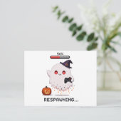 Carte Postale Fantôme de jeu Halloween Respawning (Debout devant)