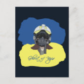 Carte Postale Fantôme de Kiev. Un pilote défenseur de Kiev. (Devant)