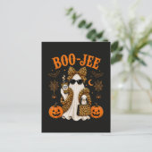 Carte Postale Fantôme de léopard Boo JEE Halloween mignon effray (Debout devant)