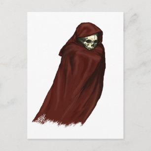 Carte Postale Fantôme de mort rouge - Faucheuse noire