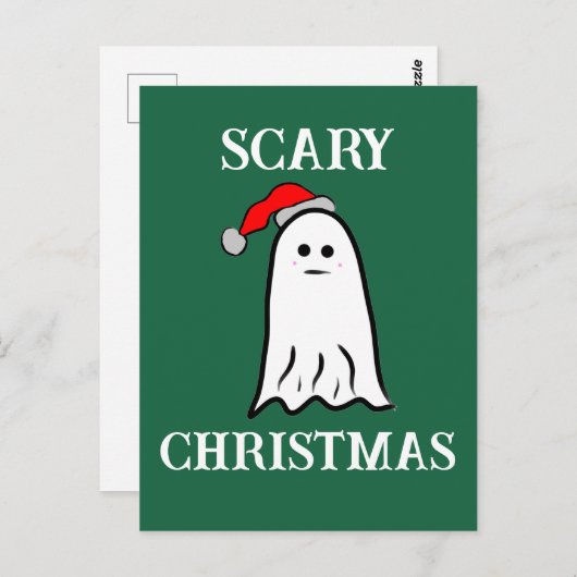 Carte Postale Fantôme de Noël effrayant (Devant / Derrière)