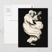 Carte Postale Fantôme de squelette vintage (Devant / Derrière)