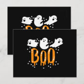 Carte Postale Fantôme d'Halloween Chou Mignon (Devant / Derrière)