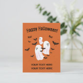 Carte Postale Fantôme effrayant d'Halloween (Debout devant)