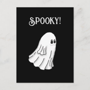Carte Postale Fantôme effrayant d'Halloween