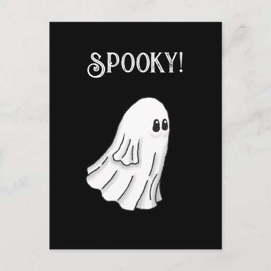 Carte Postale Fantôme effrayant d'Halloween (Devant)