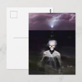 Carte Postale Fantôme en mer - Peinture à l'huile (Devant / Derrière)