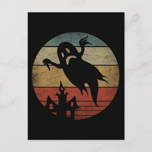 Carte Postale Fantôme Halloween Vintage (Devant)