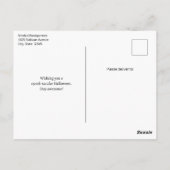 Carte Postale Fantôme heureux ambiance rétro hippie Halloween (Dos)