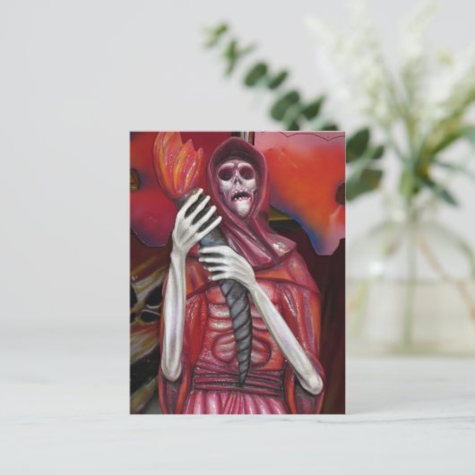 carte postale fantôme squelette (Debout devant)