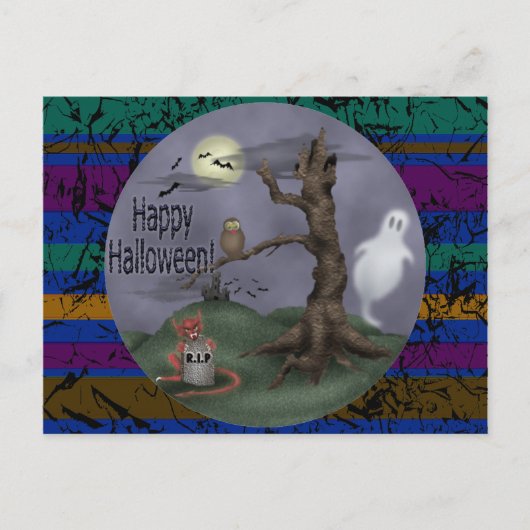 Carte Postale Fantômes d'Halloween (Devant)