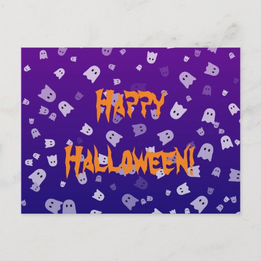 Carte Postale Fantômes d'Halloween (Devant)