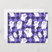 Carte Postale Fantômes d'Halloween (Devant / Derrière)