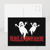 Carte Postale Fantômes d'Halloween (Devant / Derrière)