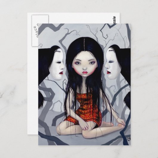 Carte postale "Fantômes sans visage" (Devant / Derrière)