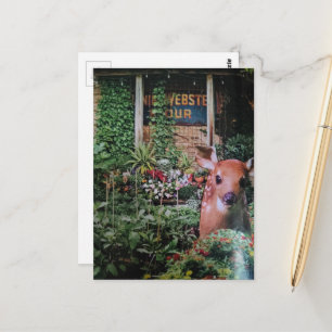 Carte Postale Faon dans le jardin Collage