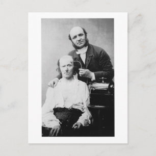 Carte Postale Faradisation du muscle frontal 1862