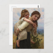 Carte Postale Fardeau agréable par William Adolphe Bouguereau (Devant / Derrière)