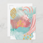 Carte Postale Faridas Abstrait - Couleurs Mutées (Devant / Derrière)