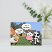 Carte Postale Farm animals cute cartoon funny chat (Debout devant)