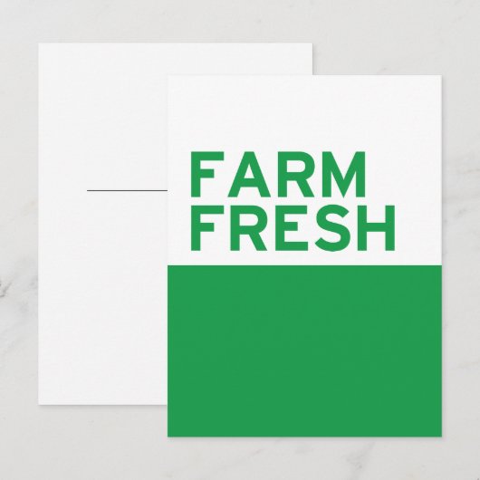 Carte Postale Farm Fresh (Devant / Derrière)