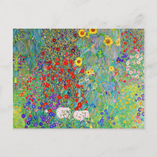 Carte Postale Farm Garden With Sunflowers Gustav Klimt