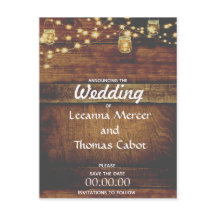 Farmhouse Glam Enregistrer la date Rustic Postcard