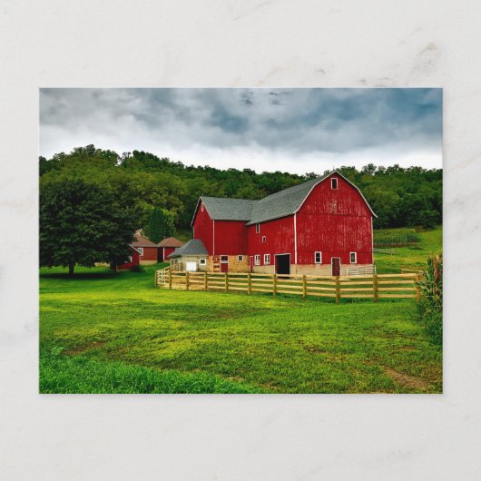 Carte Postale Farmland Red Country Grange (Devant)