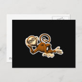 Carte Postale farniente autour du singe (Devant / Derrière)