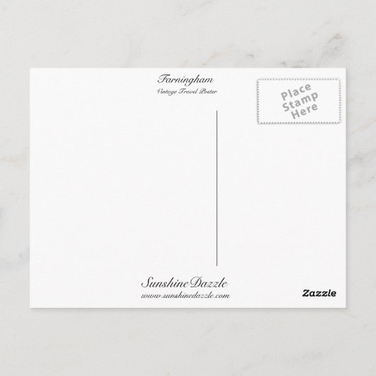 Carte Postale Farningham (Dos)