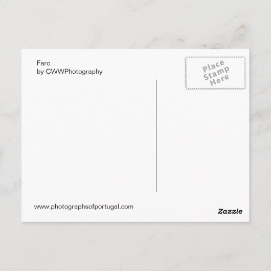 Carte Postale Faro (Dos)