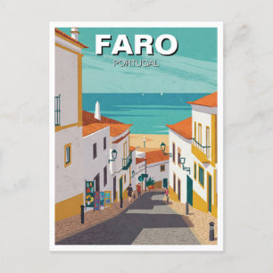 Carte Postale Faro Portugal Algarve Travel