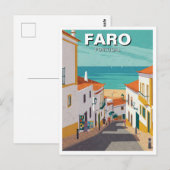 Carte Postale Faro Portugal Algarve Travel (Devant / Derrière)