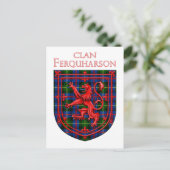 Carte Postale Farquharson Tartan Scottish Plaid Lion Rampant (Debout devant)