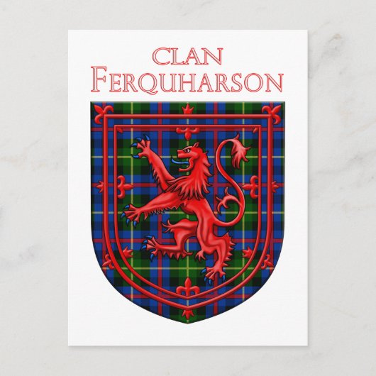 Carte Postale Farquharson Tartan Scottish Plaid Lion Rampant (Devant)