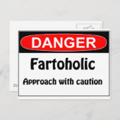 Carte Postale Farting Danger (Devant / Derrière)
